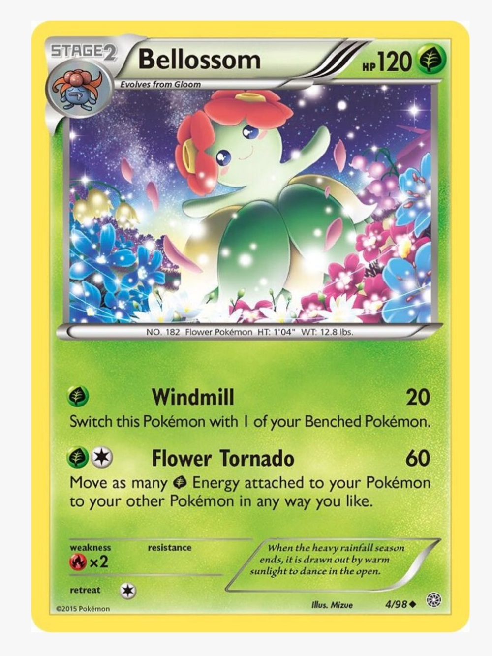 Bellossom XY Ancient Origins Pokemon Trading Card